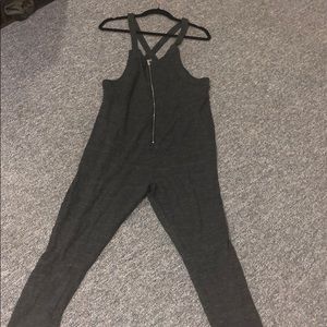 Free people cotton jumpsuit with zipper